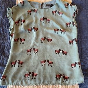 Cute Sugarhill Blue Top with donkeys